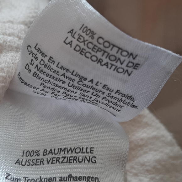 Eddie Bauer Beige Long Cardigan Cotton ruffle raw hem medium - Picture 5 of 7